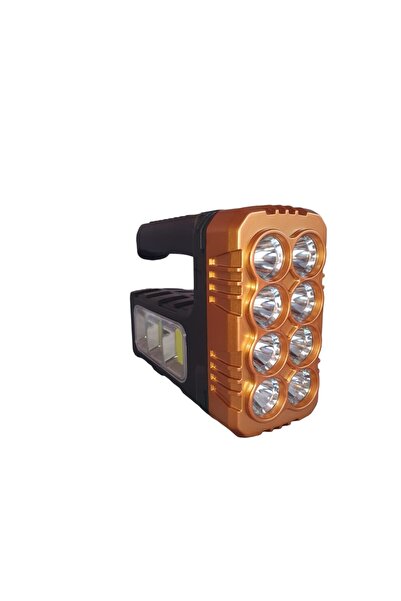 OEM Lanterna cu 8 LED-uri frontal si 3 LED-uri lateral COB, incarcare solara si USB