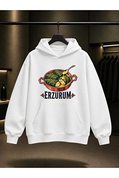 fame-stoned Erzurum Lor Filled Printed Unisex 100% Cotton Hooded Sweatshirt