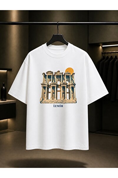 fame-stoned Izmir Efes Celsus Library Printed Unisex 100% Cotton T-Shirt