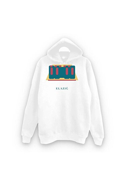 fame-stoned Elazığ Harput Castle Printed Unisex 100% Cotton Hooded Sweatshirt