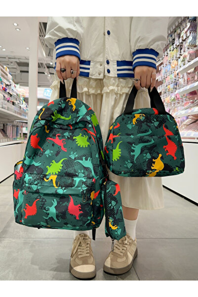 Take Two By Styli 3Pcs Cartoon Print Nylon Backpack Set