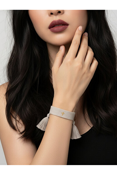 Take Two By Styli Cross Tassel Bangle Bracelet