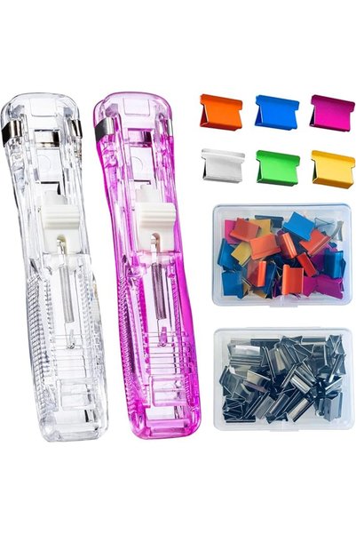 GENERAL Reusable Portable Paper Clam Clip Dispenser Refill Clips, 40 Sheet Ca...