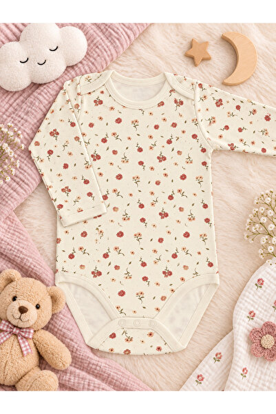 Bulut Anne ve Çocuk Long-Sleeved Snap Fastener Bodysuit 100% Cotton 1. Qualit...