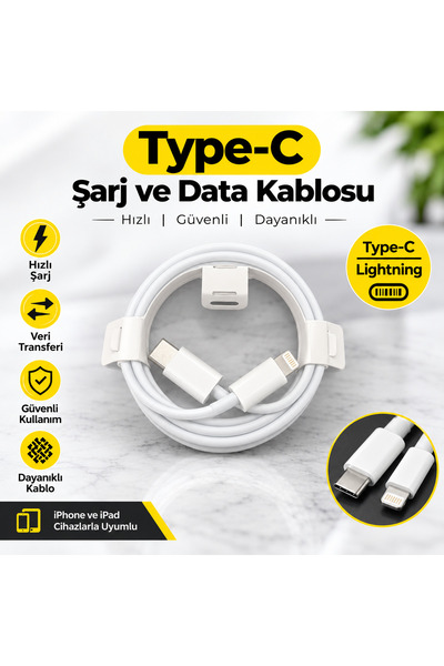 Genel Markalar Iphone Uyumlu Hızlı Şarj Kablosu Type-c To Lightning 8 /x /xs ...