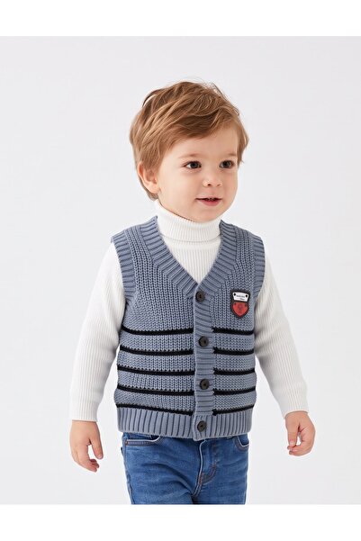 MiniKids Fabian acrylic vest, blue model