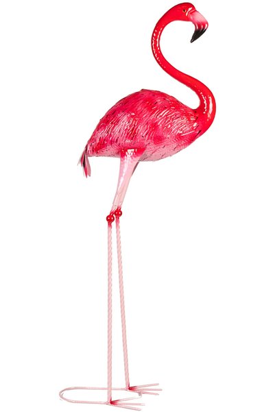 Herdekora Dekoratif Obje Metal Flamingo Pembe 40x90 Cm.