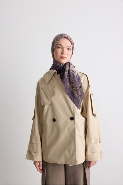 Modakaşmir Majestic Rose Pattern Bamboo Scarf