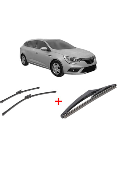 Bosch Set of 3 wipers RENAULT MEGANE IV Grandtour (K9A/M/N_) 2016, windshield...