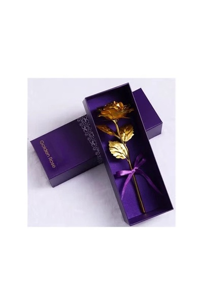 Generic Brand Gold Dipped Natural Golden Rose with Gift Box Men & Women for B...