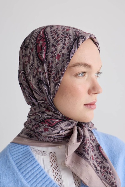 Modakaşmir Anatolian Paisley Pattern Bamboo Scarf