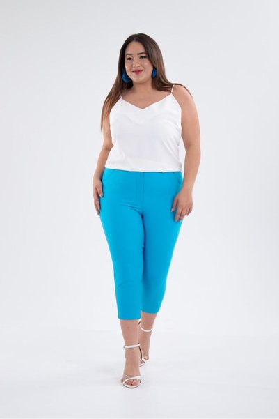 Roxxlen Women's Plus Size Capri Pants