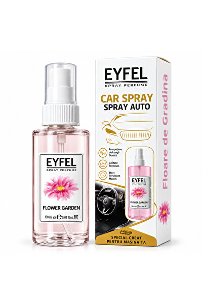 Eyfel Odorizant auto/interior Eyfel, spray de parfum, Grădină de flori, 150 ml