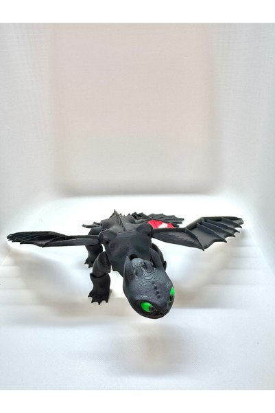 Dest Studio 3D Hareketli Dişsiz (Toothless) Figürü / Oyuncak