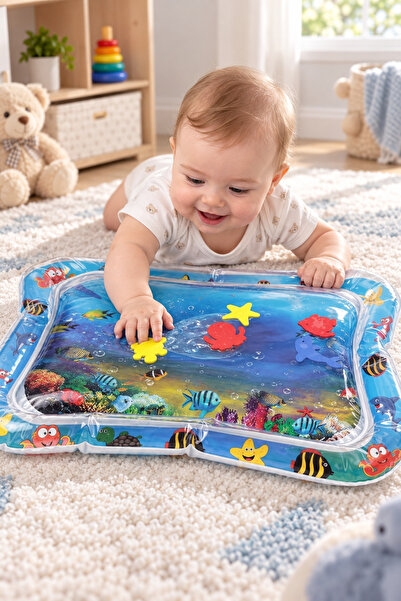 Yenilig 5 Adet Bebek Su Oyun Matı – Karın Üstü Tummy Time Oyun Minderi Water ...