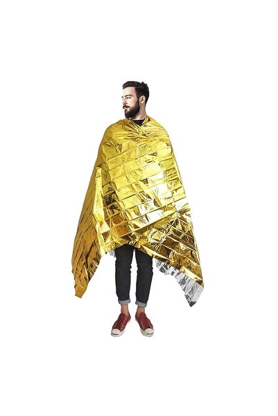 Generic Brand Set of 5 Survival Blankets 210 x 160 cm Gold-Silver Emergency S...