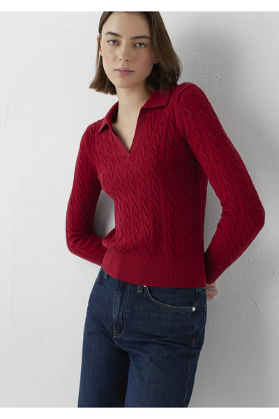 Mavi Red Polo Collar Knitwear Paylaş Slim Fit / Narrow Fit 1710912-90746