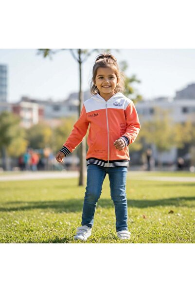 BONBON Children's 2-Thread Zippered Hooded College Jacket Cb1107