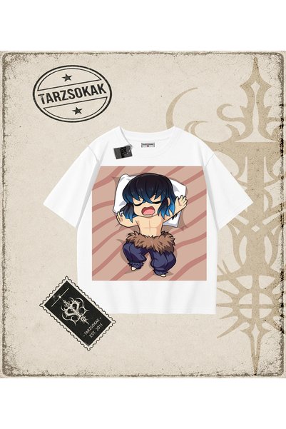 Tarzsokak Demon Slayer Anime Printed Oversize Unisex T-Shirt