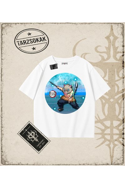 Tarzsokak Demon Slayer Anime Printed Oversize Unisex T-Shirt