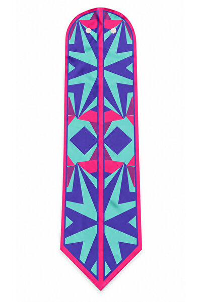 tarzınısec Choose Your Style Eighties Neon Rhythm Geometric Patterned Tie / Scarf / Foulard 85X25Cm