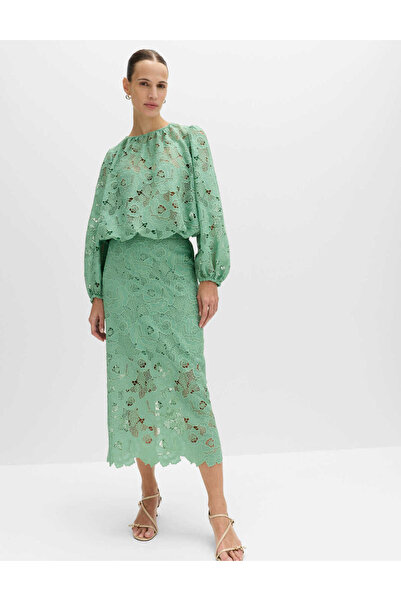 Marks & Spencer Nakışlı Midi Etek