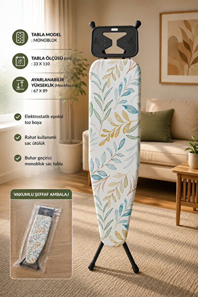 Perilla Lamess Elegance K15015 Ütü Masası – Ayarlanabilir Yükseklikli | Buhar...