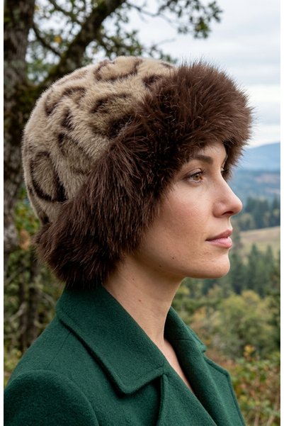 emybox Plush Siberian Ushanka Winter Women's Hat - Gray Faux Fur Cold-Proof Wind-Cutting Luxury Furry Ushanka