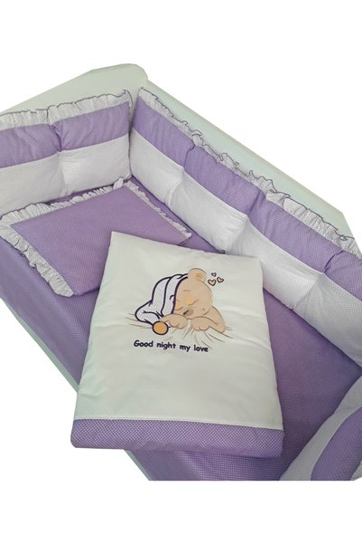 Beboulino Σετ Κούνιας 60x120εκ. Γλυκός Ύπνος Βιολετί 70013140960