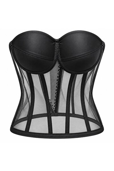 Generic Brand CORSET CU CUPE PREFORMATE SI BALENE - NEGRU 40