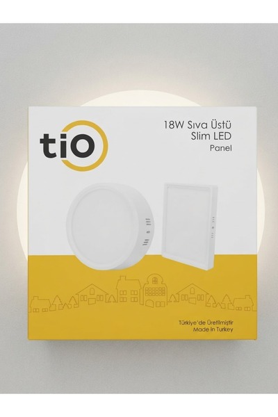 LUVİA AYDINLATMA tio Sıva Üstü 18w Slim Led Panel BEYAZ (Kare)