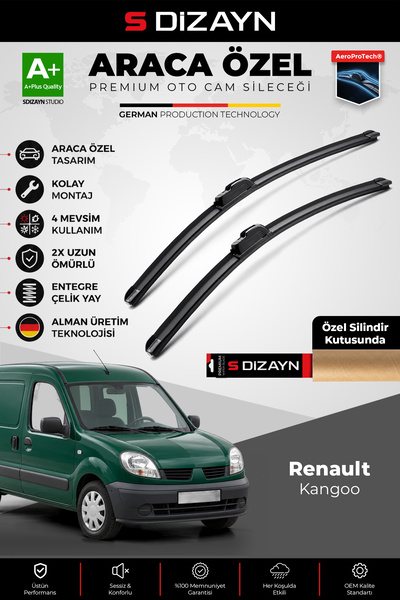 S Dizayn S-Dizayn Renault Kangoo Ön Cam Silecek Seti 1997-2007 Premium Araca ...