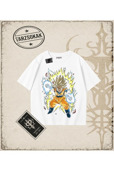 Tarzsokak Dragon Ball Anime Printed Oversize Unisex T-Shirt