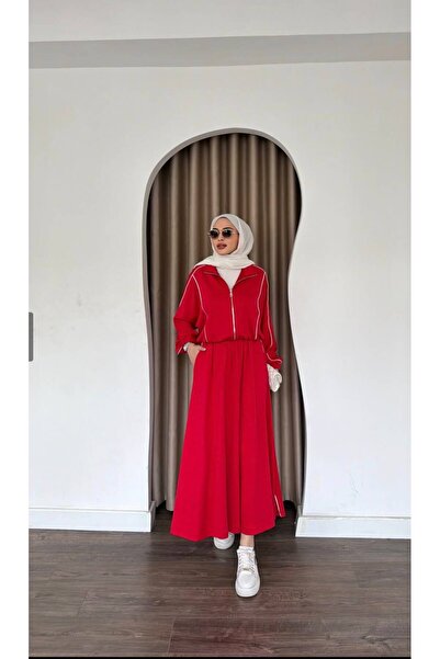 LİNA ŞERİT DETAYLI ETEKLİ TAKIM