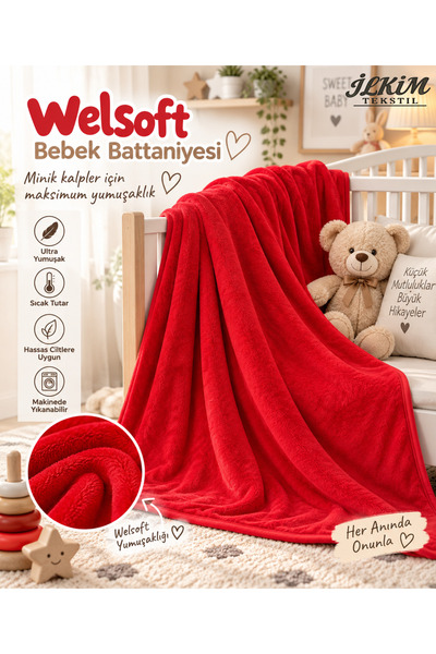 cs ilkim Welsoft Bebek Battaniyesi - 105x155 cm | Ultra Yumuşak & Hafif |