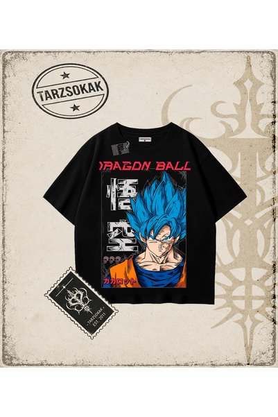 Tarzsokak Dragon Ball Anime Printed Oversize Unisex T-Shirt