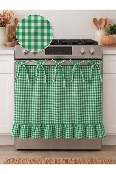 Attolya Oven Cover Coverlet Oven Coverlet with Ruffles Country House Checkere...