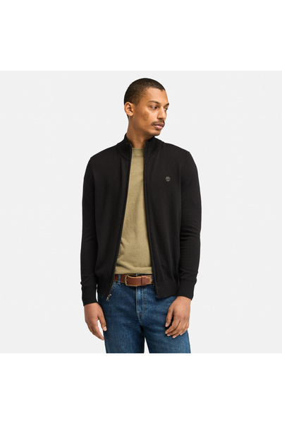 Timberland Williams River Cotton Yd Swe Men's Black Stand Collar Jacket