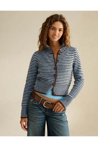 AMERICAN EAGLE AE Mock Neck Cardigan Sweater