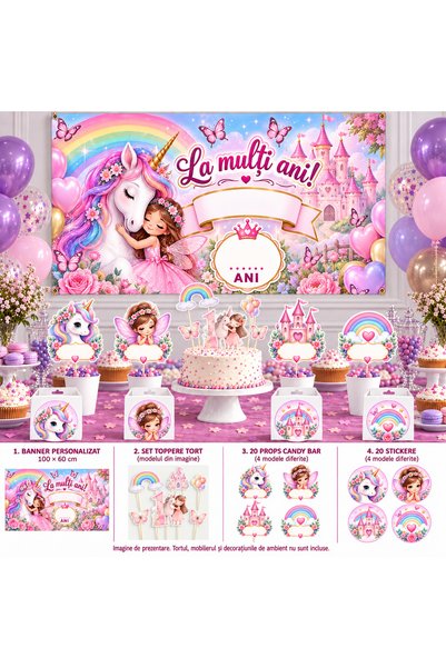 Aniversari de Neuitat Pachet petrecere Zana- banner personalizat 100×60 cm, s...