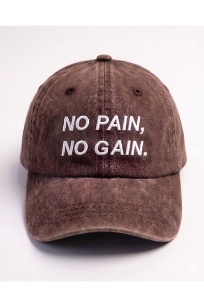 Tresore No Pain No Gain Embroidered Printed Washable Cotton Hat Cap / "No Pai...