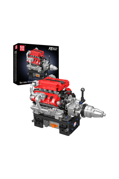 mouldking 10204 FE V8 750 Parça Motorlu V8 Motor Modeli Yapı Blok Seti