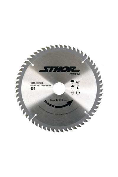 Sthor Pânză de ferăstrău circular pentru lemn 210x30x2.2mm, T60