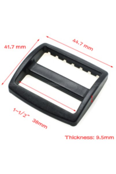 Choice Webbing Size 38mm 10pcs/pack Plastic Slider Tri Glide Adjust Buckles B...