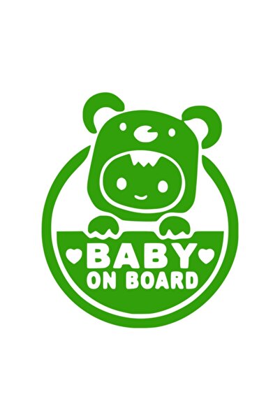 OEM Autocolant auto  "bebeluș la bord ", m2, 10cm, Verde