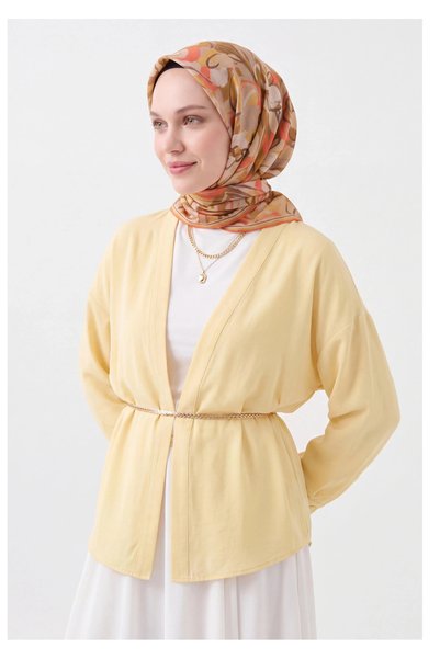 Silk Home Soft Eşarp Painterly Floral Koyu Hardal