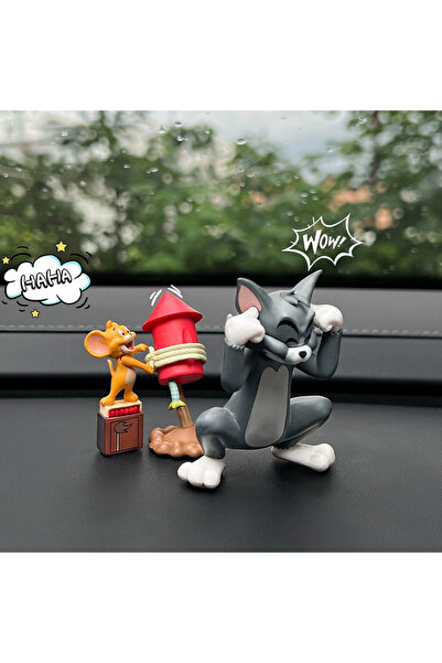 Miniso Tom and Jerry-B Kawaii Tom Jerry Ornament Cartoon Figure Mini Ornament...