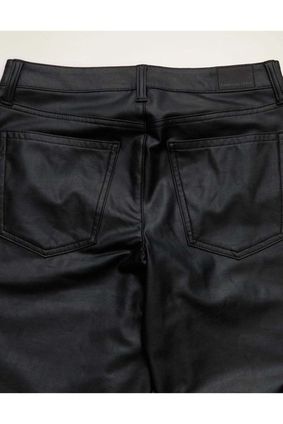 AMERICAN EAGLE AE Vegan Leather High-Waisted Stovepipe Pant