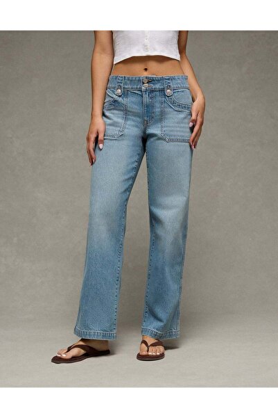 AMERICAN EAGLE بنطلون جينز عالي الخصر من AE