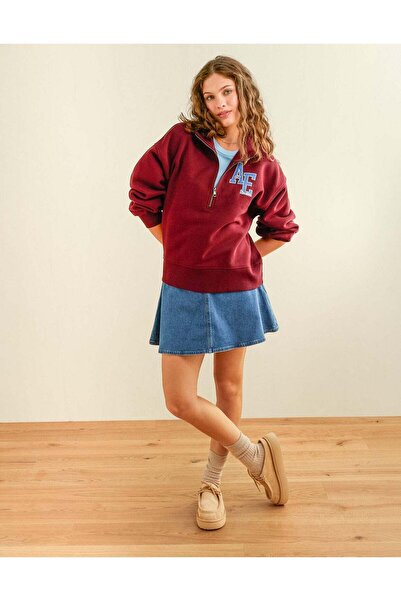 AMERICAN EAGLE AE Everyday Luxe Quarter-Zip Sweatshirt